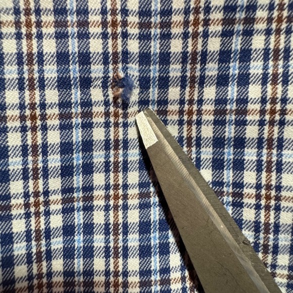 UNTUCKit Varick Plaid Slim Fit Button Down Shirt Mens Small‎ Blue Nylon Spandex - Picture 5 of 12